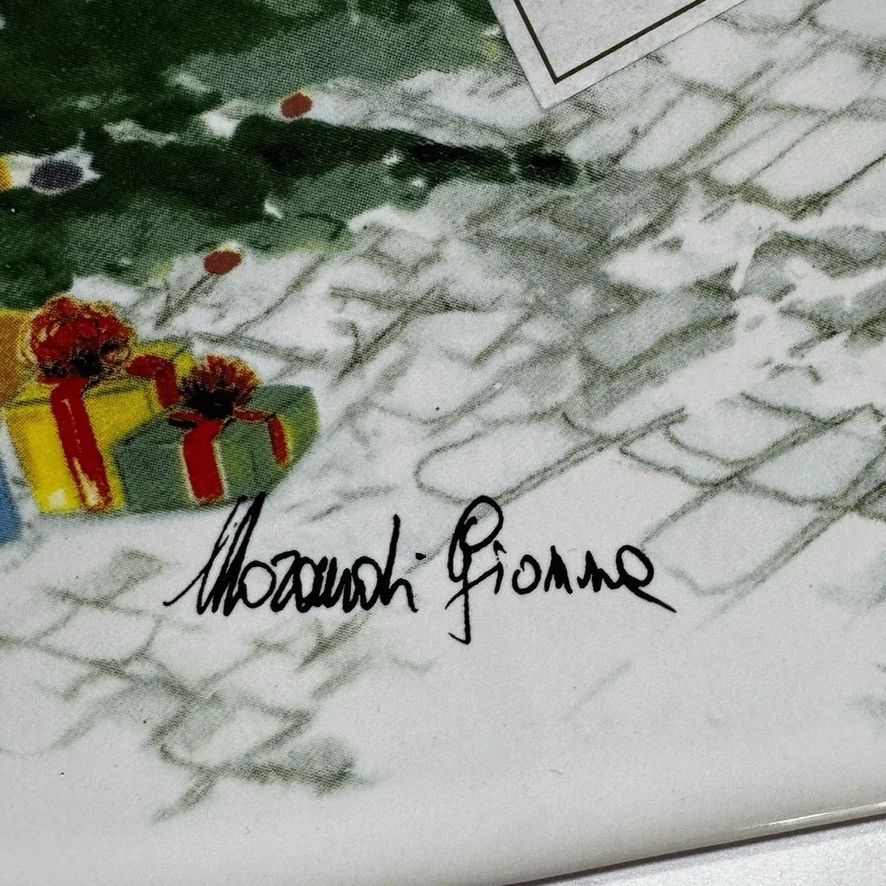 Ceramisia Buon Natale Plate Italian Plaza Signed Merry Christmas Italy 7x9